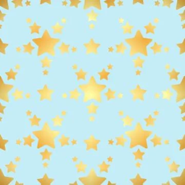 Gold star seamless pattern. Abstract modern seamless pattern with gold confet Stock Illustration