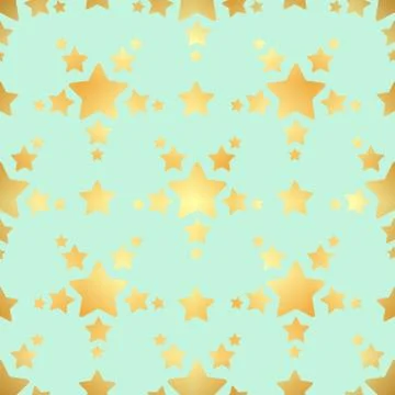 Gold star seamless pattern. Abstract modern seamless pattern with gold confet Illustrazione stock