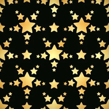 Gold star seamless pattern. Abstract modern seamless pattern with gold confet Stock Illustration
