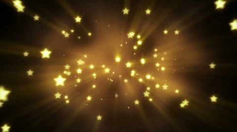 Gold star shapes flying loopable background Stock Footage 37441907