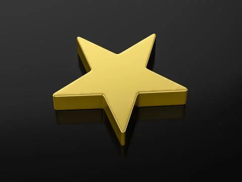 Gold star symbol Stock Illustration