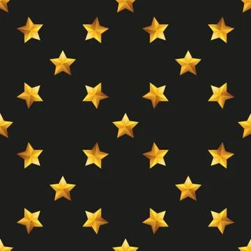 Gold Star Universal vector seamless patterns tiling イラスト素材
