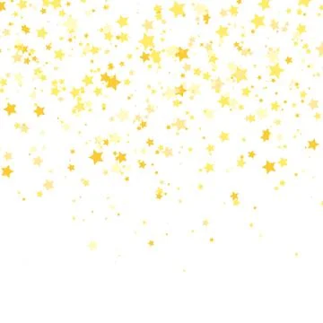 Gold Star Vector. Shine confetti pattern. Vector. Stock Illustration