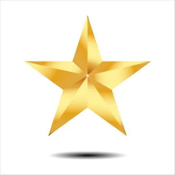 Gold star on white background. Vector illustration Stock Illustration