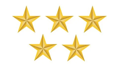 Gold star on white background. Vector Icon. Stock Illustration