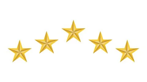 Gold star on white background. Vector Icon. Stock Illustration