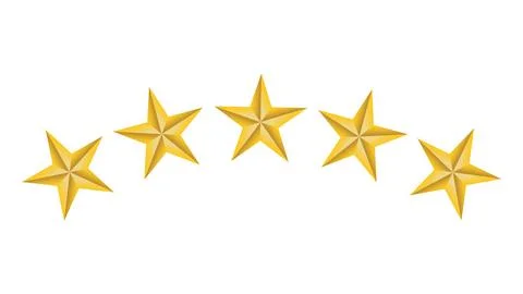 Gold star on white background. Vector Icon. Stock Illustration