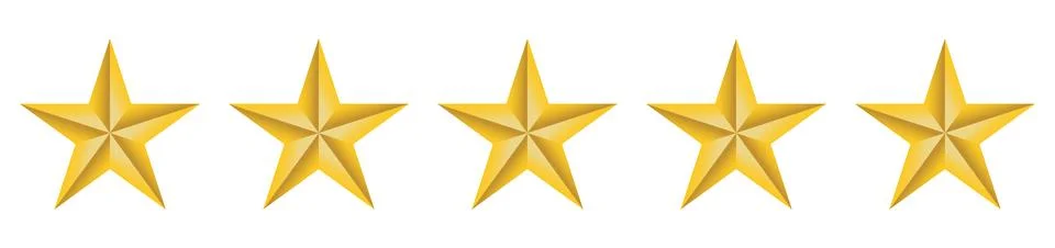 Gold star on white background. Vector Icon. Stock Illustration