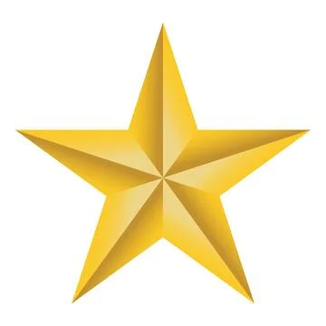 Gold star on white background. Vector Icon. Stock Illustration