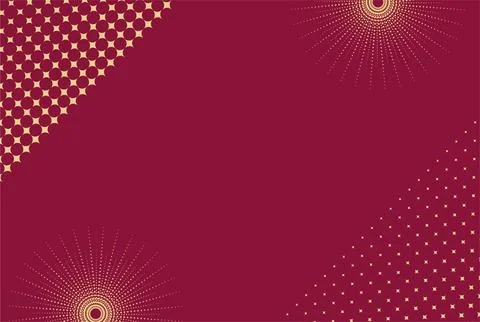 Gold Starburst Radial Pattern On Maroon Background  Elegant Decorative Vint.. 스톡 일러스트