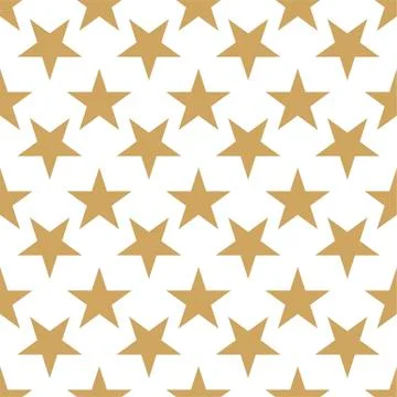 Gold stars background. Endless background vector illustration Stock Illustration