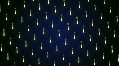 Gold stars, blue background, loop Stock Footage 43067302