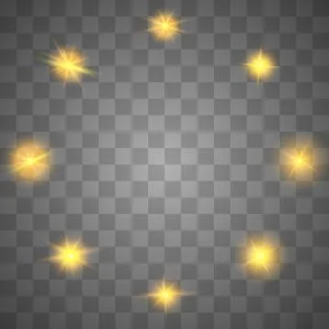 Gold stars efect Stock Illustration