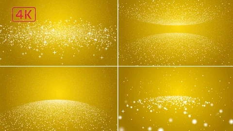 Gold Stars effects 4k Stock Footage 125042724