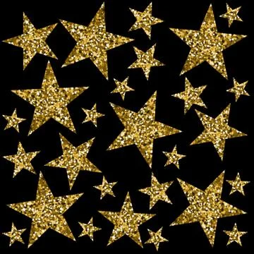 Gold stars. Stock Illustration
