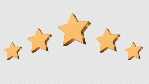 Gold Stars. Rating 5 Gold Stars 4K Anima... | Stock Video | Pond5