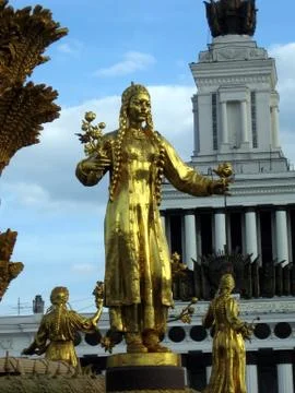 Gold statue Stock Photos