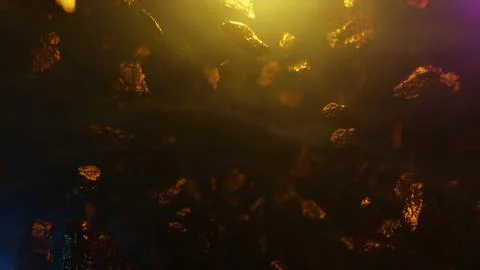 Gold Stone In The Dark Illustrazione stock