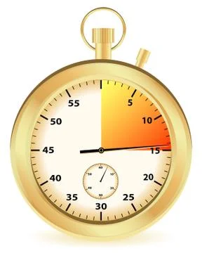 Gold stopwatch Stock Illustration