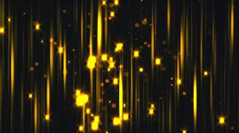 Gold streaks and particles, computer generated. 3d rendering of luxury art Stock-Illustration