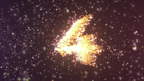 Gold Streaks Glitter Particles Countdown Stock Footage 311531985