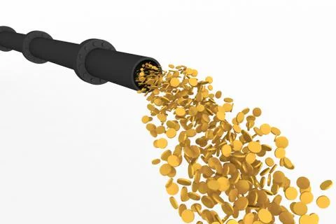 Gold stream 스톡 일러스트