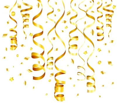 Gold Streamer Stock Illustration