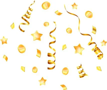 Gold Streamer Stock Illustration