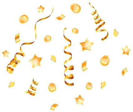 Gold Streamer Stockillustratie