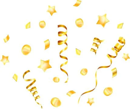 Gold Streamer Stock Illustration