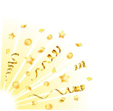 Gold Streamer Stock Illustration