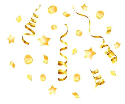 Gold Streamer Stock Illustration