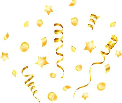 Gold Streamer Stock Illustration