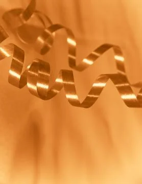 Gold streamer Foto stock