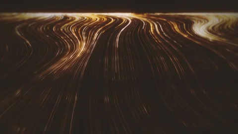 Gold Streaming Lines Background Stock Footage 263907147