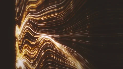 Gold Streaming Lines Background Stock Footage 271040878