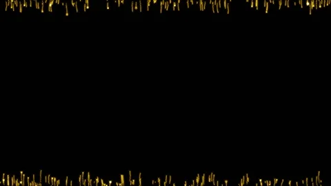Gold streams from the top and bottom of the screen.Golden Abstract Particle Rain Stock Footage 95446258