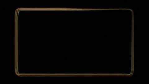 Gold Strokes Making Frame 16:9. Golden Rectangle Abstract Background. Light Stock Footage 280002102