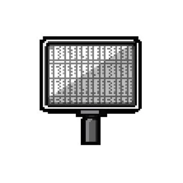 Gold studio light pixel art vector illustration Illustrazione stock