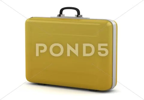 Gold suitcase Stock Illustration