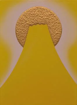 Gold Sun Development Yellow Mt. Fuji Stock Illustration