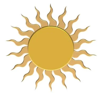 Gold sun Stock Illustration