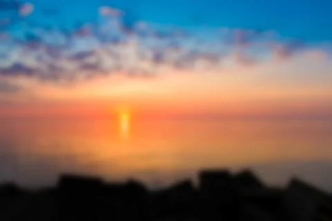 Gold sunset - blurred image 写真素材