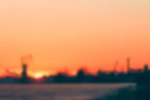 Gold sunset - blurred image 写真素材