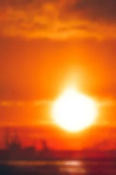 Gold sunset - blurred image 스톡 사진
