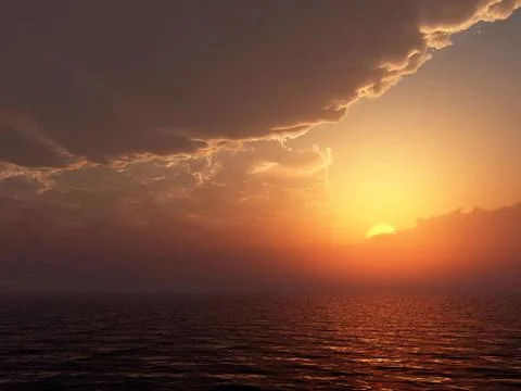 Gold sunset Illustrazione stock