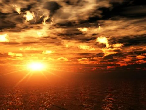 Gold sunset Illustrazione stock