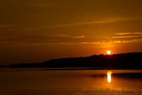 Gold Sunset 스톡 사진