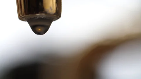 Gold Taps dripping Stock Footage 105646004