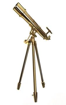 Gold telescope Stock Illustration